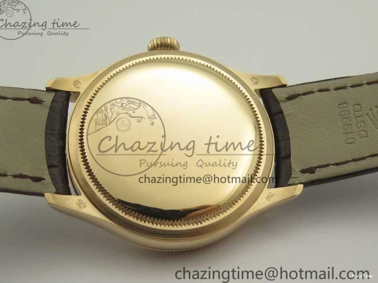 MiroTime 0123 Cellini Time 50509 RG MKF Best Edition White Dial Sticks Marker on Brown Leather Strap A3132 V SoftTouch 3405